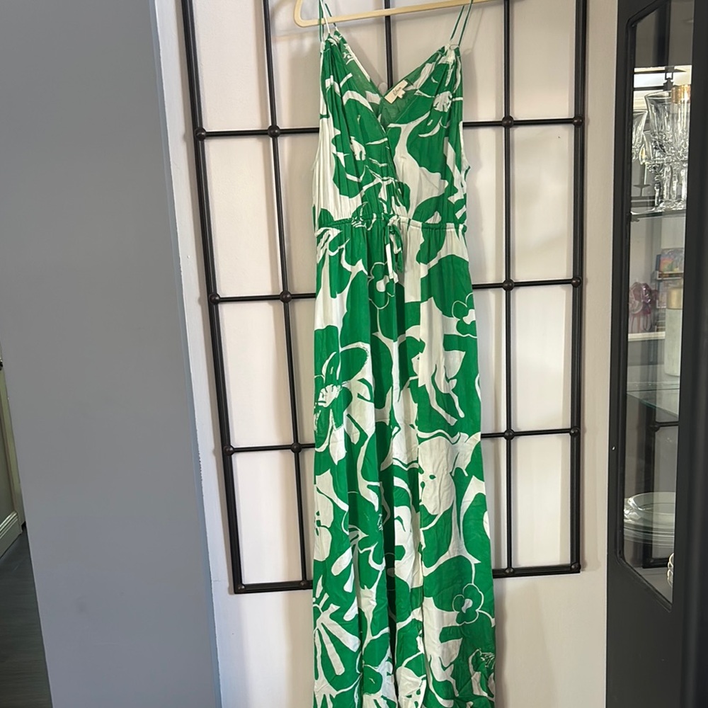 Green Floral Maxi Dress